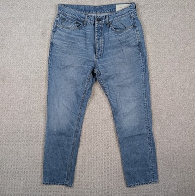 Rag & Bone Fit 4 Men's 33x30 Straight Leg Payne Jeans Light Wash Blue Button Fly