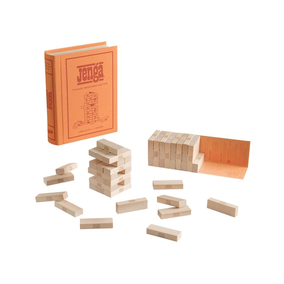Jenga Vintage Bookshelf Edition Board Game - Image 2 of 3