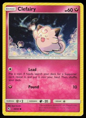 Clefairy 38/68 Common Hidden Fates Pokemon Lightly Played
