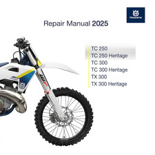 Manuale di servizio officina Husqvarna TC 300 TC250 TC 300 2025 Heritage su chiavetta USB