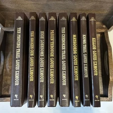 The Louis L'Amour Collection- Lot of 8 HC Leatherette Bantam AZ, CO, TX  Setting