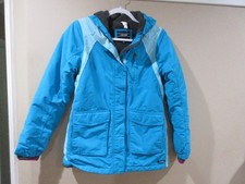 Lands End Squall Coat Youth Girls Sz Lg 14 Teal Blue Grow A Long