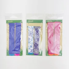 Plae NEW Pink Purple Snowflake Color Tabs 3 Lot Set of 2 Shoe Straps L-XL