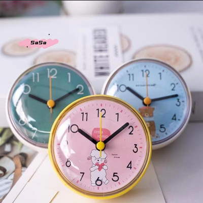 Mini Sucker Wall Clock Bathroom Anti-Fog Waterproof 7Cm Kitchen Toilet