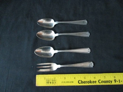 Lot of 4 Sterling Silver Serving Spoons 5 1/2" ~  90 Grams ~ Gorham Etruscan
