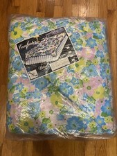 Vtg Floral Bed Comforter Full 76 X 86 Lightweight Cottagecore New Sealed USA