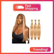  27 Blonde Bundles Straight Bundles Human Hair 30 32 34 Inch FuivJuix Unprocesse