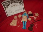 Vintage Marx Toys Jane West Doll Cowgirl Action Figure Johnny West Series Cowboy