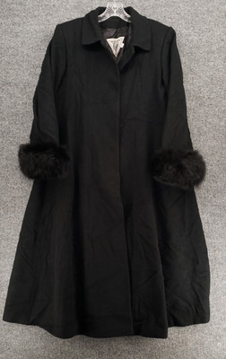 VINTAGE J Percy Marvin Richards Jacket Womens 6 Black Lambswool