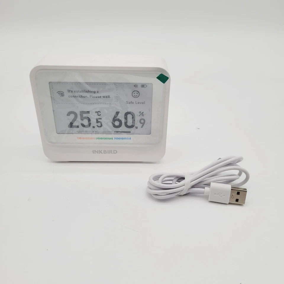 Inkbird Temperature Humidity Sensor Model IBS-TH5-WiFi 2000 mAh - White - Image 2 of 4