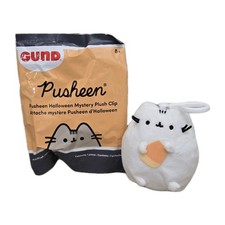 2026 Gund Pusheen HALLOWEEN Mystery Plush Clip WHITE CAT W/CANDY CORN Read