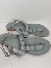 ANTHROPOLOGIE MILA PAOLI Powder Blue Leather Sandals Sz 6
