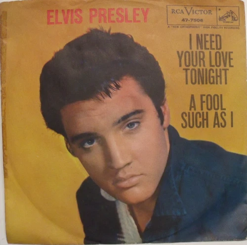 Elvis Presley - A Fool Such As I - 1959 Picture Sleeve & NM 45