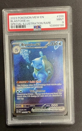 Pokémon Blastoise ex 200/165 Scarlet Violet 151 SIR Holo PSA 9