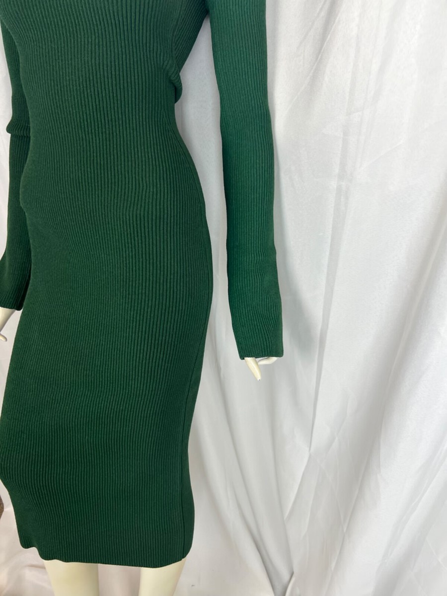 Khaite Beth Ribbed-knit Midi Dress - Green