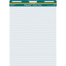 Pacon Easel Pad, Perforated, 1" Ruled, 27x34", 50 Sheets, White