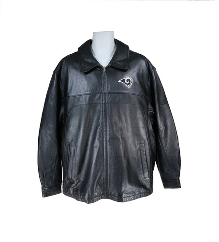 REEBOK Men Rams NFL Leather Jacket Team 
