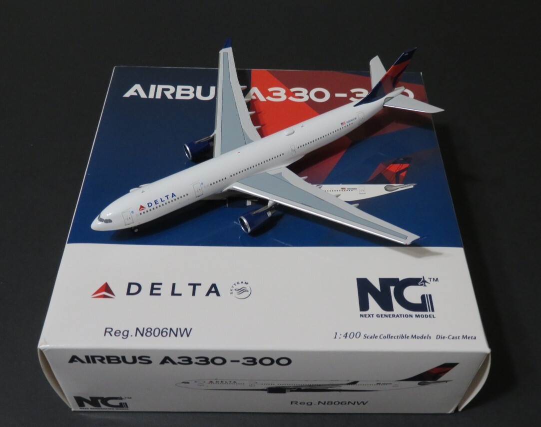 NG Models Delta Airlines A330-300. N806NW. 1: 400 Scale. Brand New