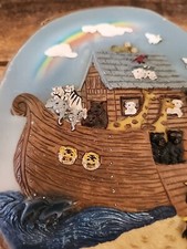 Vintage Noahs Ark Resin Wall Hanger ,Nursery, Kids Room,Animals