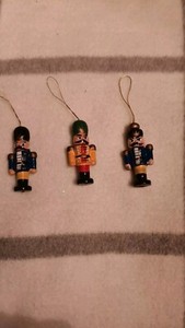 Vintage Minature Wooden Nutcrackers Soldiers Lot Of 3 
