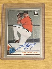 Luis Ortiz 2019 Donruss Optic Rated Rookie On Card Auto Orioles