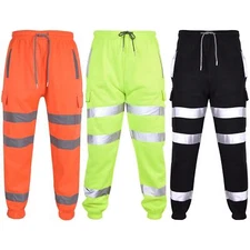 A2Z High Visibility Safe Work Reflective Hi Vis Cargo Trousers For Mens
