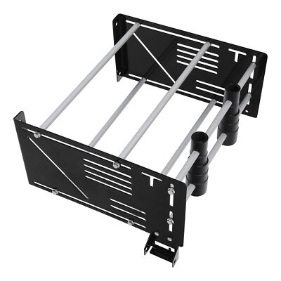 Black Wall Mount Storage Rack Fit For Harley Touring Softail Dyna All Models