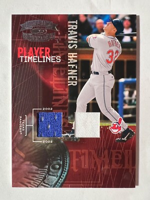 2005 Throwback Threads Player Timelines Material #PT12 Travis Hafner #'d 6/25