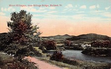 Rutland VT Vermont Killington Peak Billings Bridge Appalachian Vtg Postcard D26