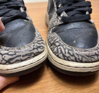 Nike Air Jordan 1 Retro High GS PRM Black Elephant Size 6y 6