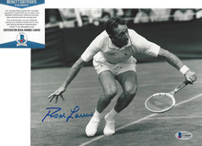 ROD LAVER SIGNED AUTHENTIC 8x10 PHOTO E WIMBLEDON TENNIS LEGEND BECKETT BAS COA
