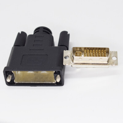 5pcs DVI 24+5 plug DVI-D 24+5 Pin Male Solder Type Adapter Connector Black