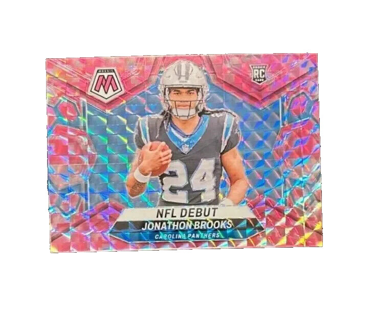 2024 Mosaic Football JONATHON BROOKS RC NFL Debut Pink Camo Prizm #276 Panthers