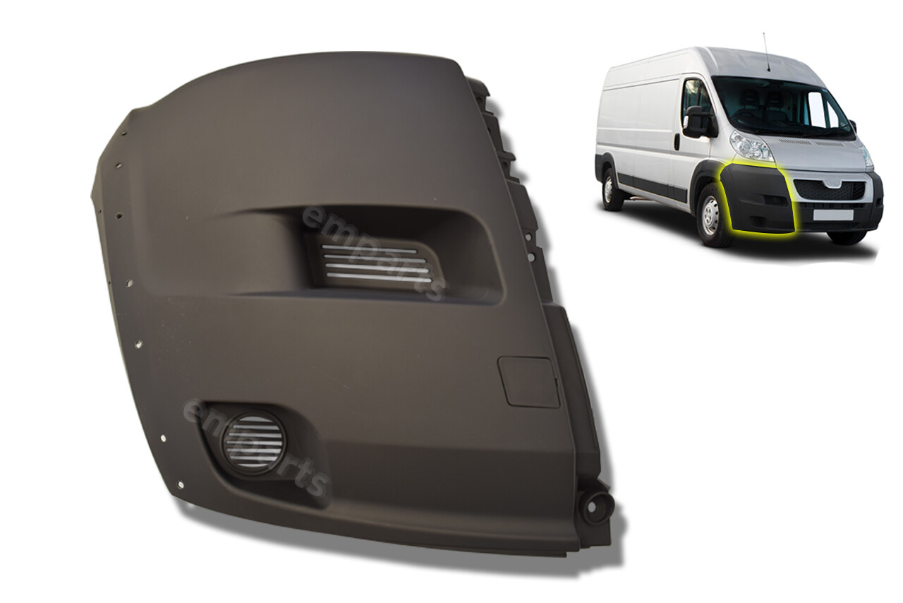 For Fiat Ducato Front Corner Bumper End Driver 2006 to 2014 O/S RH + Side holes