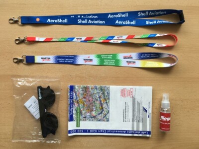 Konvolut Pilot Aviation | 3 Lanyards | Sonnenbrille UV 400 | ICAO Karte NO 47/6