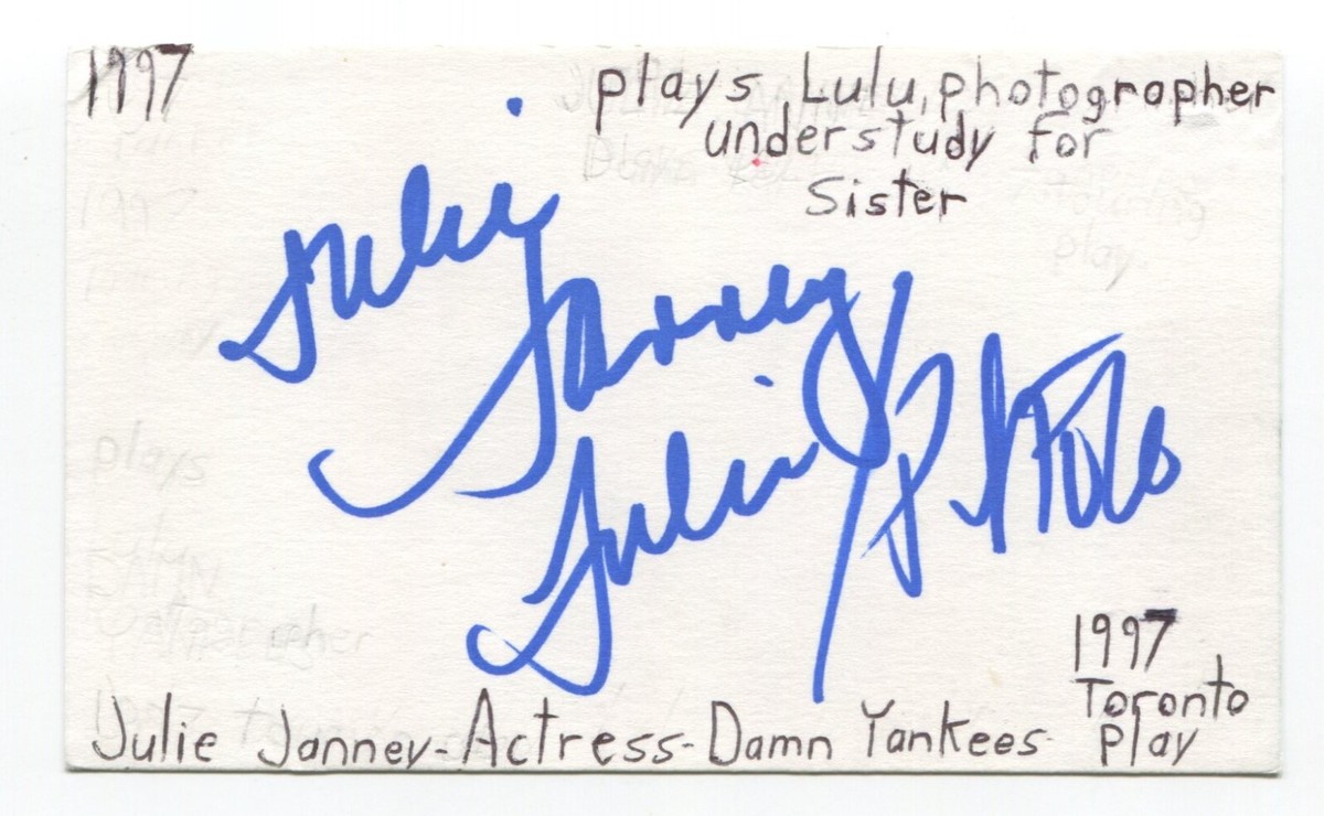 Julie Janney Signed 3x5 Index Card Autographed Actress Scream 3