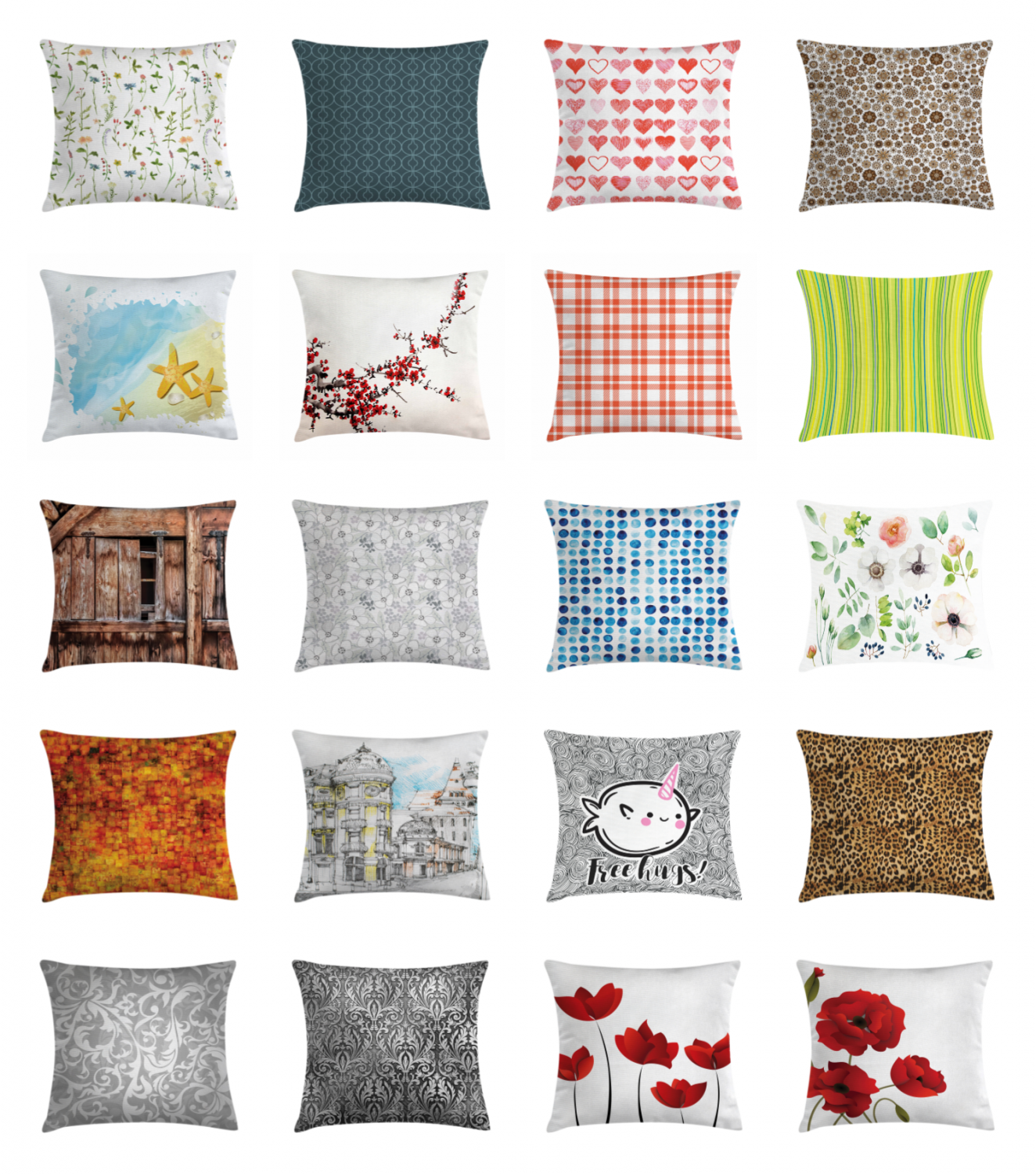 Ambesonne Zippered Throw Pillow Case for Stylish Couch and Bed Decor