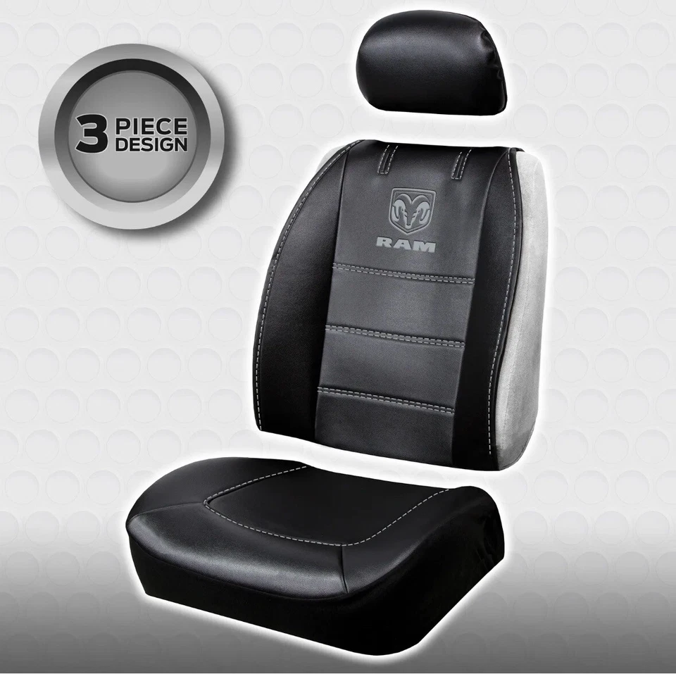 ⭐️⭐️⭐️⭐️⭐️ RAM Deluxe Lateral PU Cuero Cubierta Asiento Camión 1500 2500 3500 NUEVO Foto 2 de 4