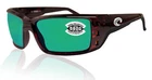 Costa Del Mar Permit Tortoise Frame Green Mirror 580G Glass Polarized Lens
