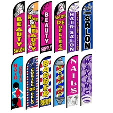 Barber Shop Hair Cuts Nails Beauty Salon Windless Advertising Banner Flags
