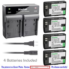 Kastar Battery Dual Rapid Charger for Canon LP-E6 LP-E6N LC-E6  Canon EOS 80D