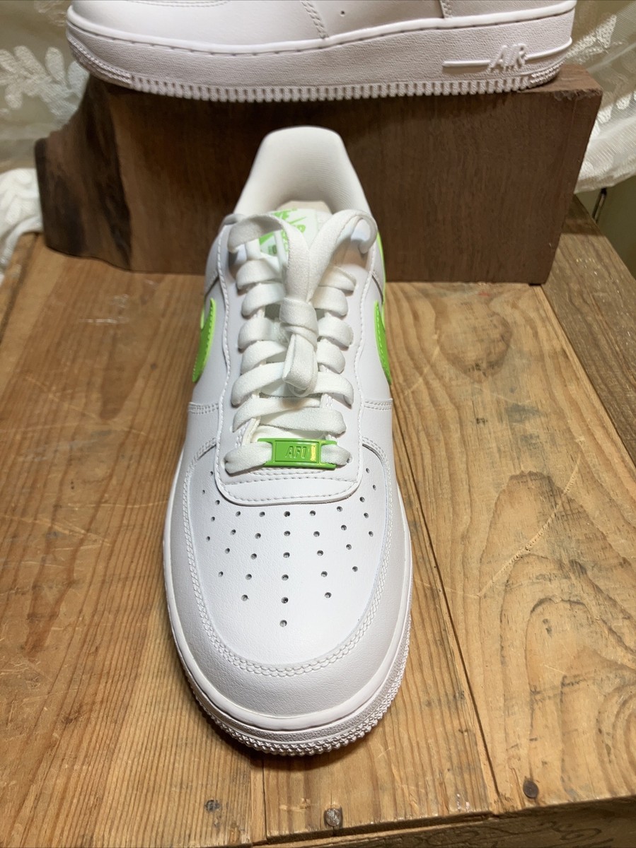 nike air force neon green tick