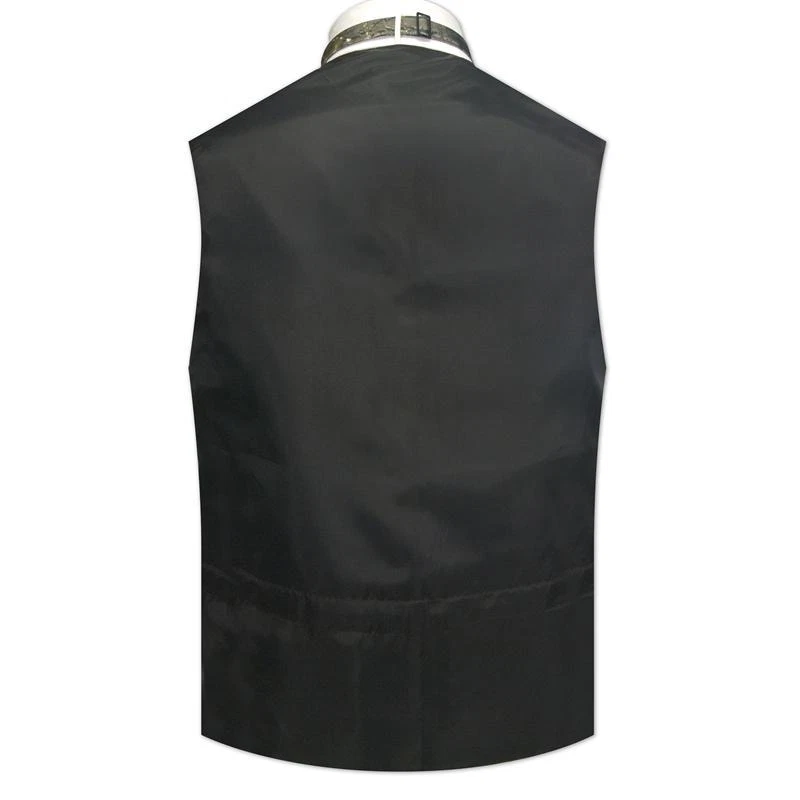 NEW Mens Mossy Oak Camo Tuxedo Vest Blaze Bow Tie Hankie Camouflage REAL POCKETS - Image 4 of 4