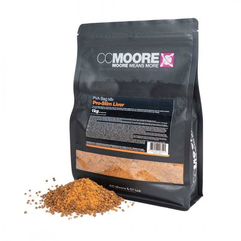 CC Moore Pro-Stim Liver PVA Bag Mix -1KG - Pro Stim Liver Carp Fishing Bait Mix