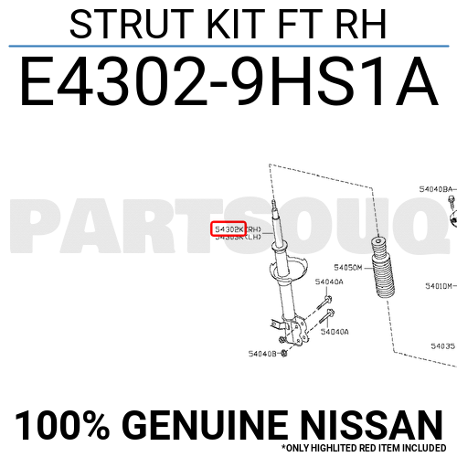 E43029hs1a 正品日产支柱套件英尺右手e4302-9hs1a | eBay