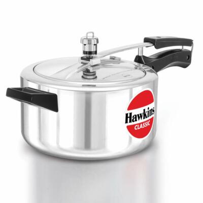 Hawkins Classic Pressure Cooker, 4 Litre, Silver (CL40)