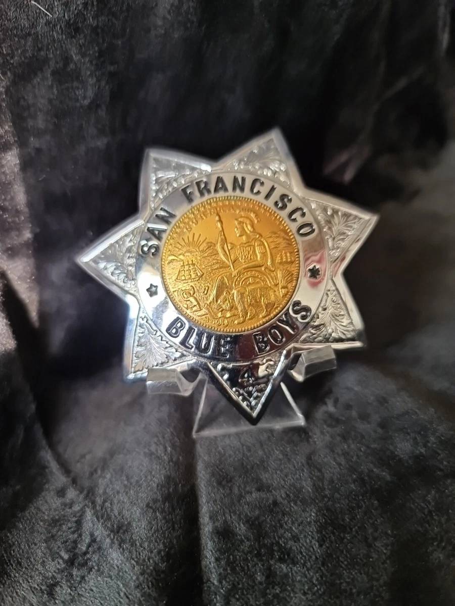 Original US Badge "San Francisco" Blue Boys mit Hallmark "The Ed Jones Co."