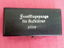 Wehrmacht Luftwaffe Frontflugspange für Aufklärer Etui Verleihschachtel guter Zu