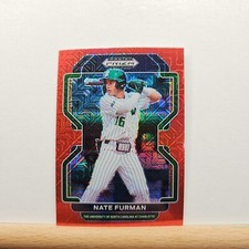 2022 Prizm Draft Picks Baseball Nate Furman base RED MOJO Prizm card # PDP121