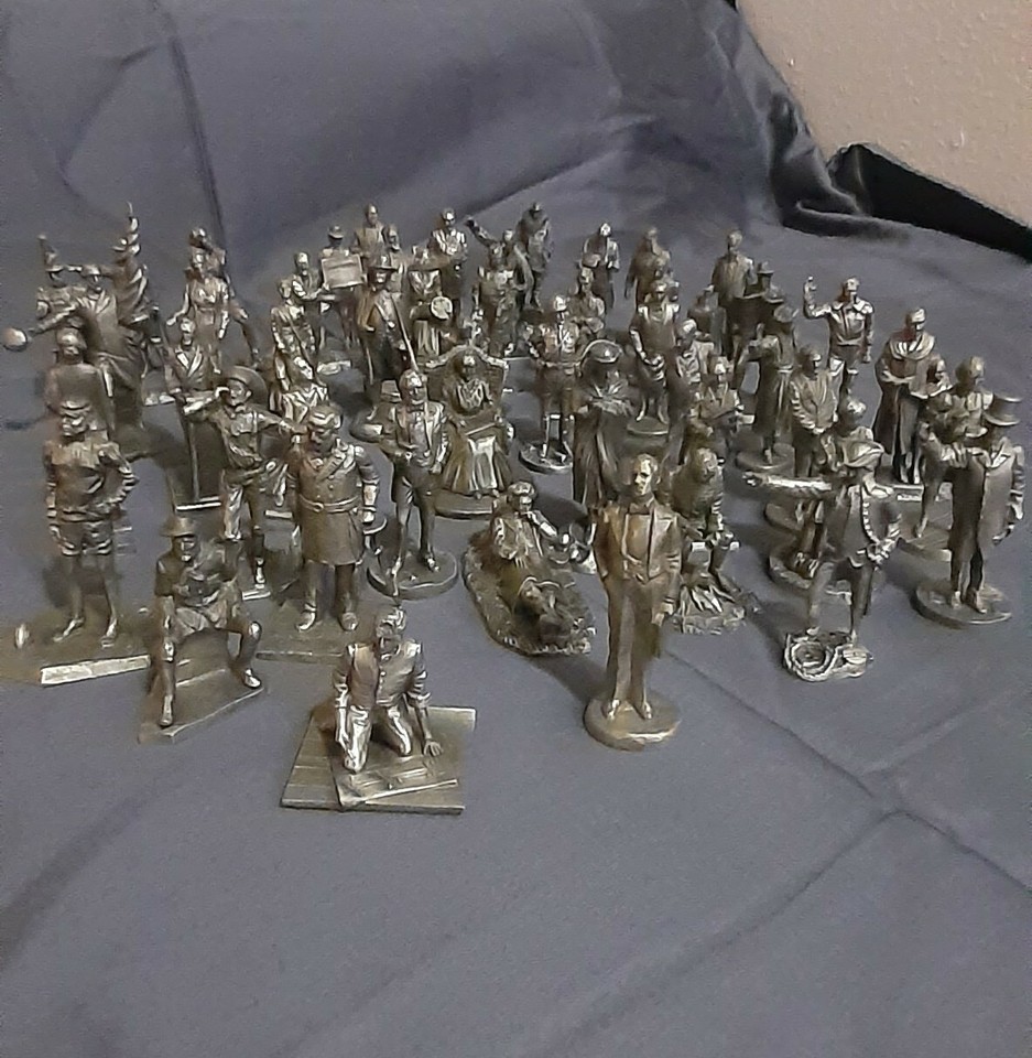 Franklin Mint 50 Vintage "Great American pewter sculpture" collection
